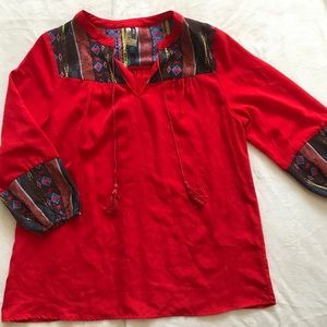 Three quarter length blouse